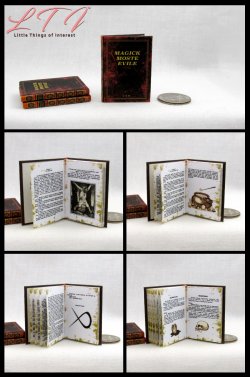 MAGICK MOSTE EVILE Miniature Playscale Readable Illustrated Book Hogwarts