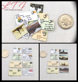MAIL ENVELOPES AND POSTCARDS in Miniature Playscale
