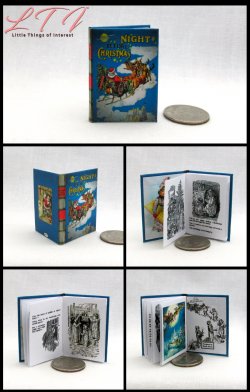 THE NIGHT BEFORE CHRISTMAS Miniature Playscale Readable Illustrated Book