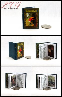 THE SECRET GARDEN Miniature Playscale Readable Illustrated Book