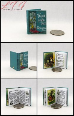 THROUGH The LOOKING GLASS Miniature Playscale Readable Illustrated Book