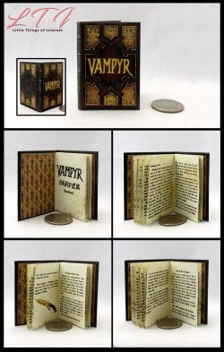 VAMPYR SLAYERS HANDBOOK Miniature Playscale Readable Illustrated 1/6 Scale Book Vampire