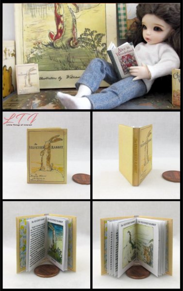VELVETEEN RABBIT Miniature Playscale Readable Illustrated Book