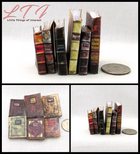 VINTAGE DISNEY SET 6 Pc Prop Faux Books in Miniature 1/6 Scale Playscale