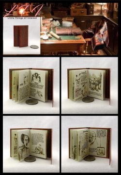 WESEN BOOK Of LORE Miniature Playscale Readable Illustrated 1/6 Scale Book