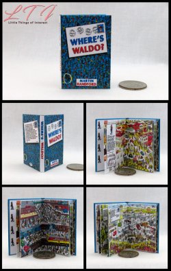 WHERE'S WALDO Miniature Playscale Readable Illustrated Book
