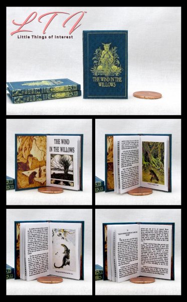 THE WIND IN THE WILLOWS Playscale One Sixth Scale Readable Illustrated Miniature Book 1/6 Scale