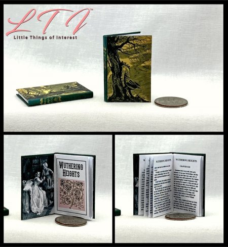 WUTHERING HEIGHTS Miniature Playscale Readable 1/6 Scale Book