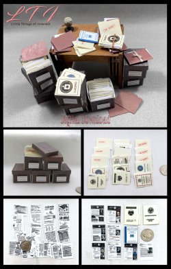 OFFICE STORAGE BOXES AND FILES Download in Miniature One Inch Scale DIY Tutorial Instructions Pdf Printable