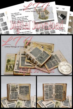OLD BIBLE MANUSCRIPT Download in Miniature One Inch Scale PDF And Tutorial