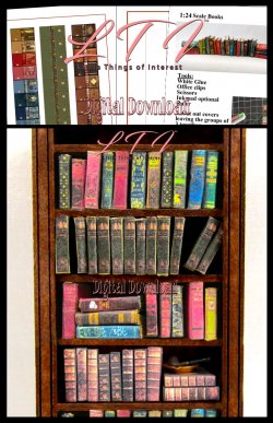 HALF INCH SCALE PROP BOOKS to Download With Printable Tutorial Pdf in Miniature Half Inch Scale DIY