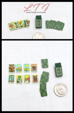 VINTAGE STYLE TAROT CARDS 22 Major Arcana Tarot Deck And Box Download in Miniature One Inch Scale Tutorial