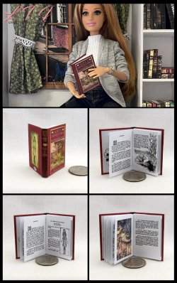 FIVE HUNDRED ANIMAL STORIES Illustrated Miniature Dollhouse 1:12 Scale Book