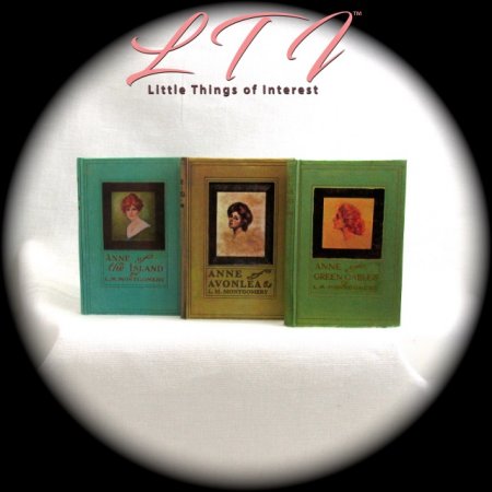 ANNE OF GREEN GABLES SET 3 Illustrated Readable One Fourth Miniature Scale Book Anne of the Island Avonlea