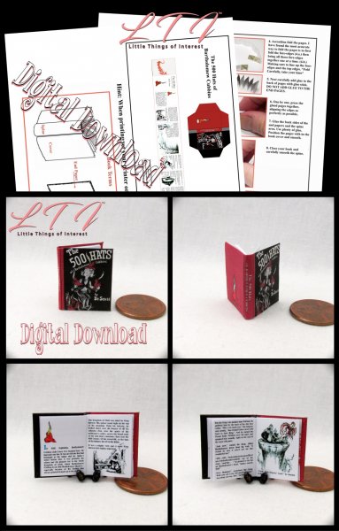 THE 500 HATS OF BARTHOLOMEW CUBBINS Download Pdf Book and Construction Tutorial for a Miniature One Inch Scale Book Seuss