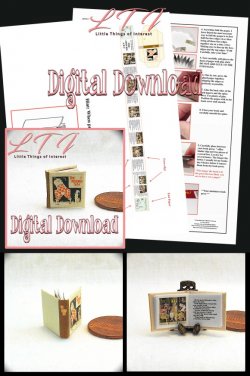ABSURD ABC's Download Pdf Book and Construction Tutorial for Miniature One Inch Scale Book Walter Crane Clown Circus