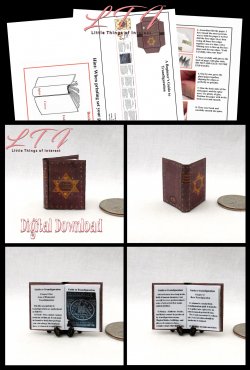 A BEGINNERS GUIDE TO TRANSFIGURATION Textbook Download Pdf Book and Construction Tutorial Miniature One Inch Scale Book Popular Harry Potter Wizard