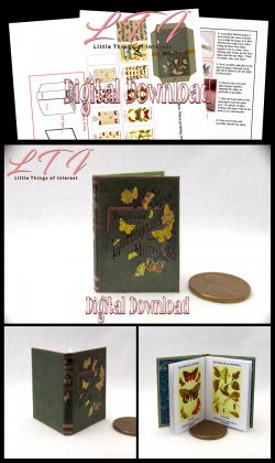 BUTTERFLIES AND MOTHS Download Pdf Book and Construction Tutorial for a Miniature Playscale Book