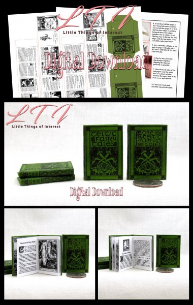 CELTIC FAIRY TALES Download Pdf Books and Construction Tutorial for Two Miniature Playscale Books