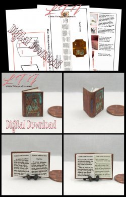 THE DARK FORCES GUIDE Textbook Download Pdf Book and Construction Tutorial Miniature One Inch Scale Book Popular Harry Potter Wizard