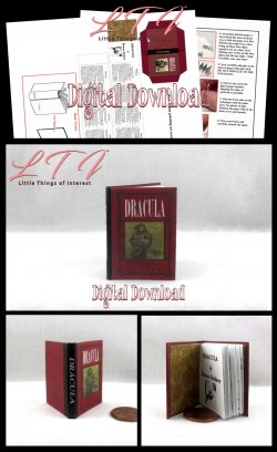 DRACULA Download Pdf Book and Construction Tutorial for Miniature Playscale Book