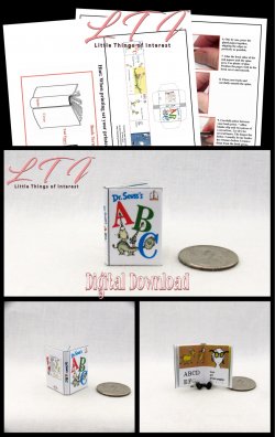 DR. SEUSS'S ABC Download Pdf Book and Construction Tutorial for a Miniature One Inch Scale Book Dr. Seuss