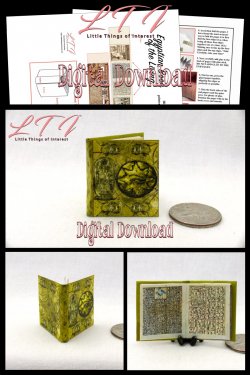 EGYPTIAN BOOK OF THE LIVING Download Pdf Book and Construction Tutorial for Miniature One Inch Scale Book