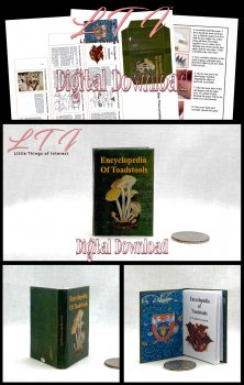 ENCYCLOPEDIA OF TOADSTOOLS Download Pdf Books and Construction Tutorial for Miniature Playscale Book