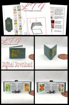 FLOWER GUIDE Download Pdf Book and Construction Tutorial for a Miniature One Inch Scale Book