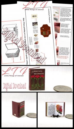 GARDENING FOR BEGINNERS Download Pdf Book and Construction Tutorial Miniature One Inch Scale Book