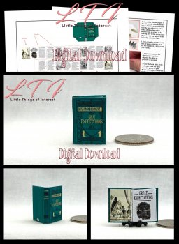 GREAT EXPECTATIONS Download Pdf Book and Construction Tutorial for a Dollhouse Miniature One Inch Scale Book Charles Dickens