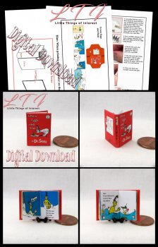 GREEN EGGS AND HAM Download Pdf Book and Construction Tutorial for a Miniature One Inch Scale Book Dr. Seuss