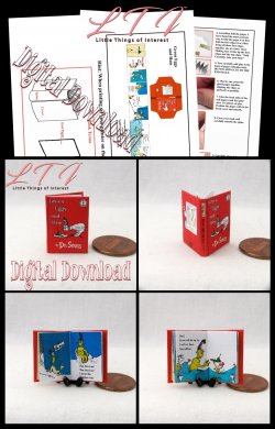GREEN EGGS AND HAM Download Pdf Book and Construction Tutorial for a Miniature One Inch Scale Book Dr. Seuss