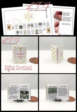A HISTORY OF MAGIC Textbook Download Pdf Book and Construction Tutorial Miniature One Inch Scale Book Popular Harry Potter Wizard