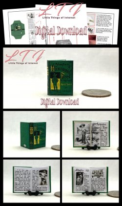 HUCKLEBERRY FINN By Mark Twain Download Pdf Book and Construction Tutorial for Miniature One Inch Scale Book