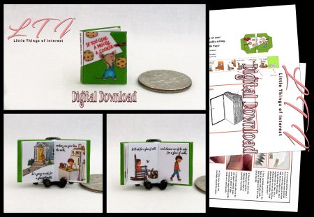IF YOU GIVE A MOUSE A COOKIE Download Pdf Book and Construction Tutorial for Miniature One Inch Scale Book