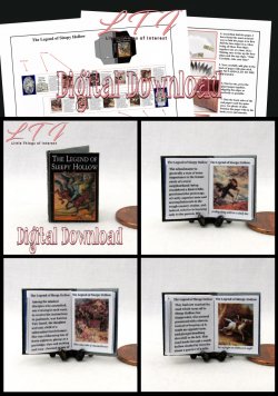 THE LEGEND Of SLEEPY HOLLOW Download Pdf Book and Construction Tutorial for a Miniature One Inch Scale Book