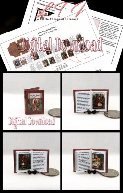 LITTLE RED RIDING HOOD Download Pdf Book and Construction Tutorial for Miniature One Inch Scale Book