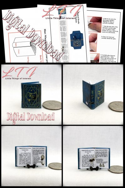 MAGICAL DRAFTS AND POTIONS Textbook Download Pdf Book and Construction Tutorial Miniature One Inch Scale Book Potter Hogwarts
