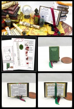 MAGIC Book Of SPELLS Download Pdf Book and Construction Tutorial for Miniature One Inch Scale Book
