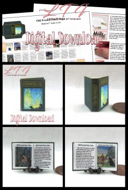 OLD FRENCH FAIRY TALES Download Pdf Book and Construction Tutorial for Miniature One Inch Scale Book