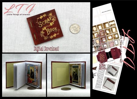 PHOTO SCRAPBOOK Download Pdf Book and Construction Tutorial for Miniature Playscale Book
