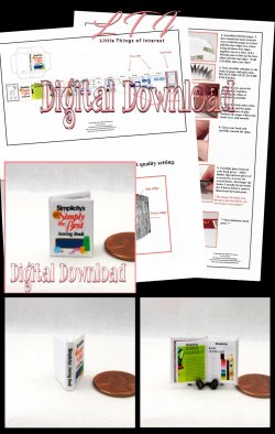 SIMPLICITY SEWING Download Pdf Book and Construction Tutorial for Miniature One Inch Scale Book
