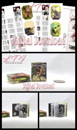 TARZAN BOOK SET Download Pdf Books and Construction Tutorial for Miniature Playscale Books