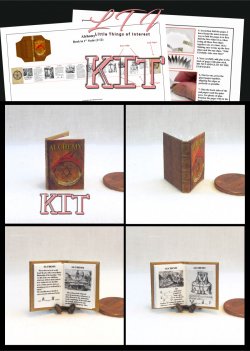 ALCHEMY Book Kit Printed Pdf and Instruction Tutorial in Miniature One Inch Scale