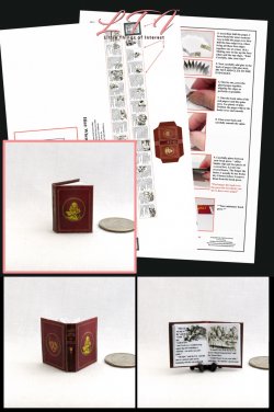 ALICE IN WONDERLAND Kit Printed PDF and Instruction Tutorial in Miniature One Inch Scale
