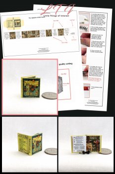 ALPHABET OF OLD FRIENDS Book Kit Printed Pdf and Instruction Tutorial in Miniature One Inch Scale