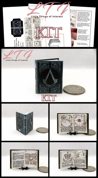 ASSASSINS CREED CODEX KIT Printed Pdf and Instruction Tutorial in Miniature 1/12 Scale Kit