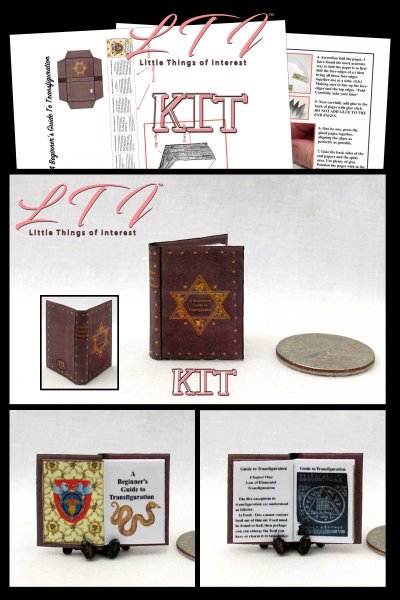 A BEGINNERS GUIDE TO TRANSFIGURATION BOOK KIT Printed Pdf and Instruction Tutorial in Miniature 1/12 Scale Hogwarts School of Witchcraft and Wizardry Kit