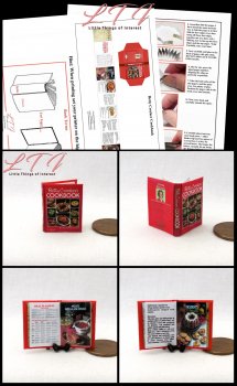 BETTY CROCKER COOKBOOK Book Kit Printed PDF and Instruction Tutorial in Miniature One Inch Scale